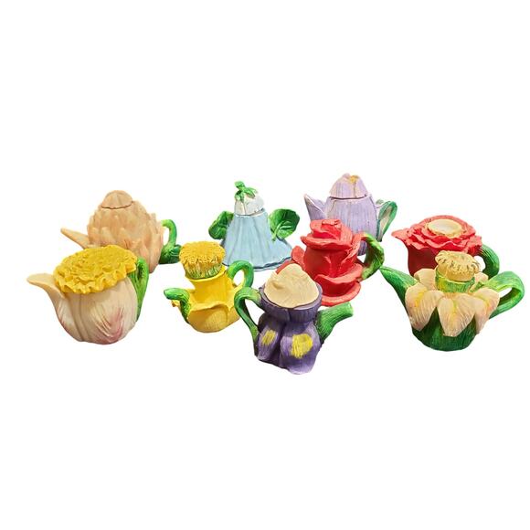 Miniature Doll House Tea Set 18 Piece Tea Set Collectible - Picture 14 of 15